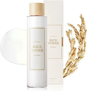Rice Toner, 77.78% Rice Extract from Korea, Glow Essence with Niacinamide, Hydrating for Dry Skin, Vegan, Alcohol Free, Fragrance Free, Beauty Toner, 5.07 Fl Oz (1PCS)