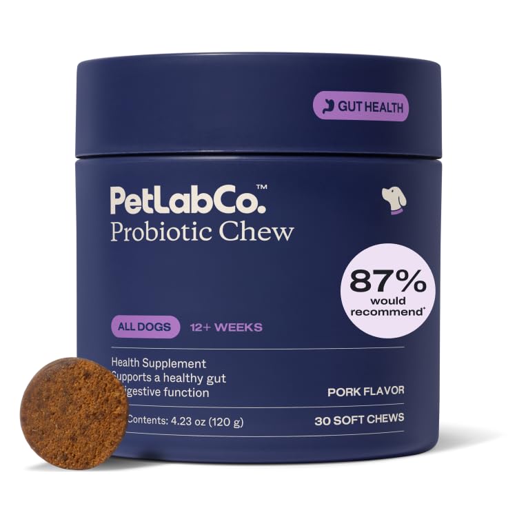 PetLab Co Probiotic Chew Pork Flavor Dogs 12+ weeks 30 soft chews