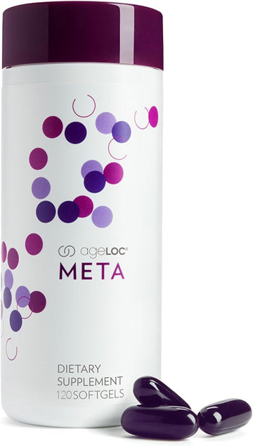 Nu Skin ageLOC Meta, a dietary supplement  contains 120 softgels.