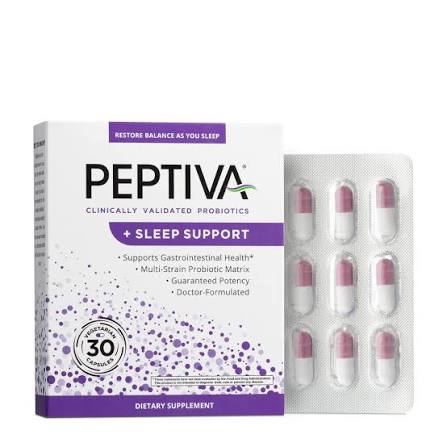 Peptiva 26 Billion Multi-Strain Probiotic and Sleep Support 30 Capsules